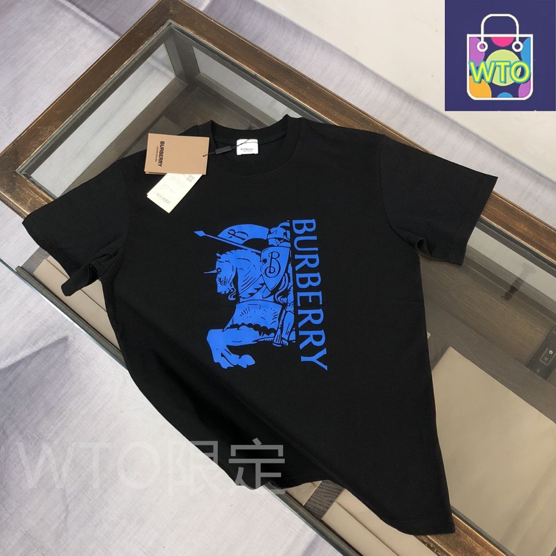 本日限定特価】Burberry 戦馬騎士プリント クルーネックTシャツ