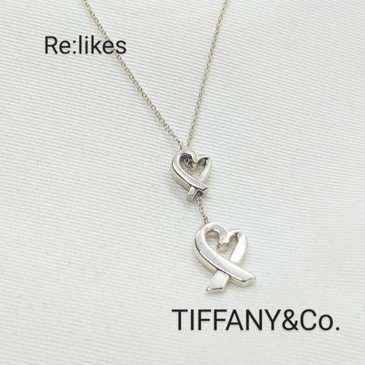 ラビングハート ラリアット ネックレス ティファニー シルバー