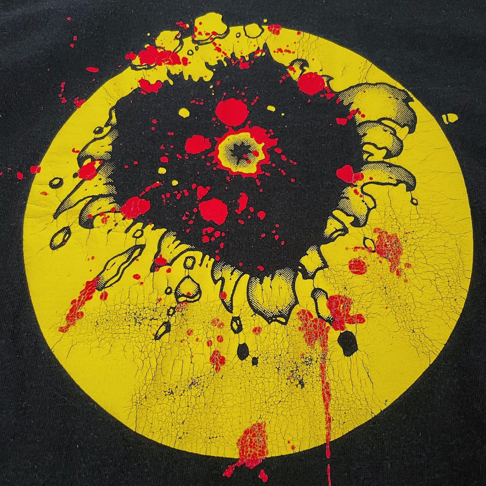 90s Tシャツ ぶち抜きスマイル Smile ぶち抜き ヴィンテージ 古着 