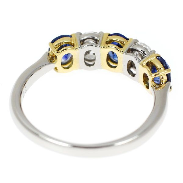 サファイア ・ダイヤモンド リング ハートシェイプダイヤモンド ブルーサファイアリング D 0.292ct