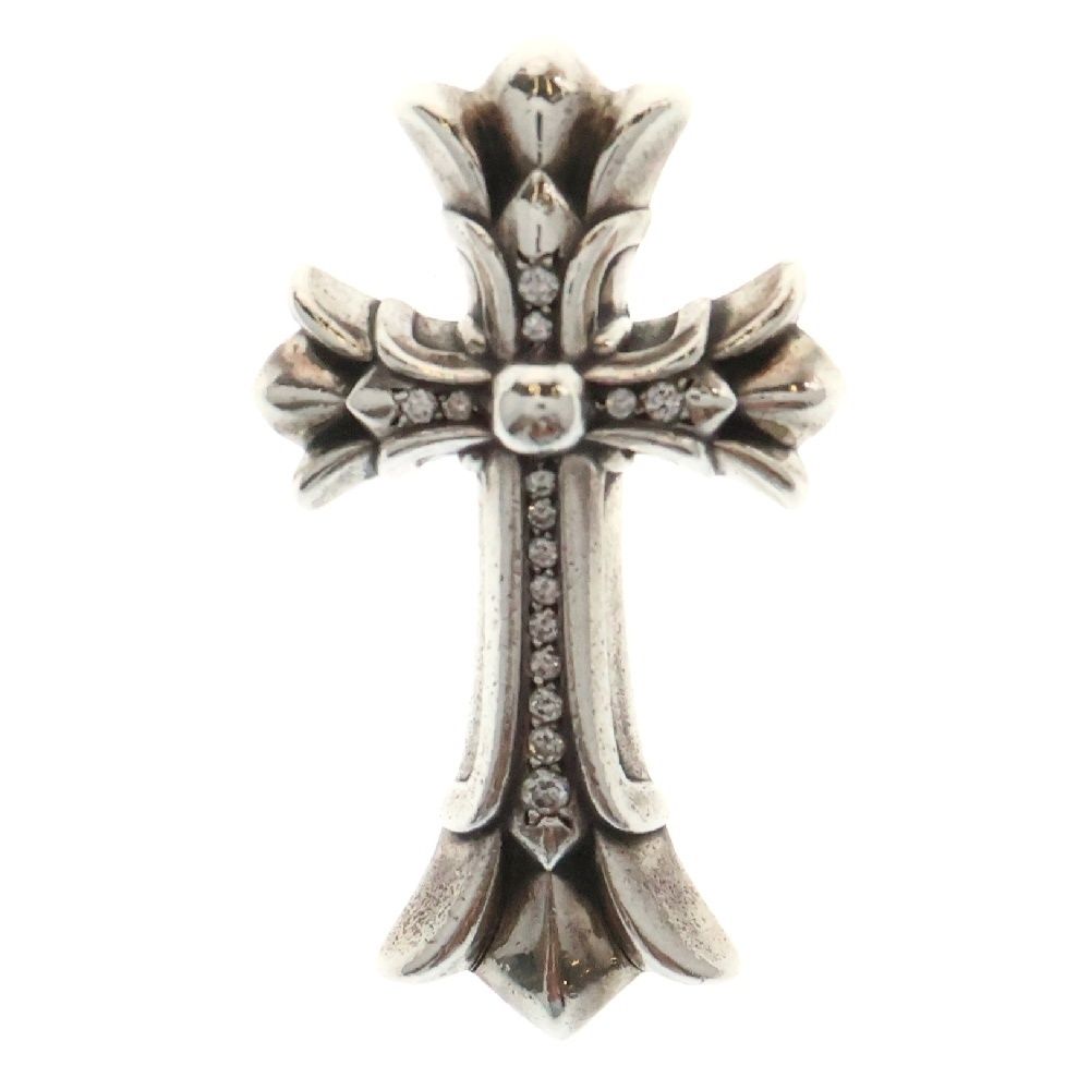 CHROME HEARTS クロムハーツ DBL CH CRS SML スモールダブルCHクロスペンダントトップ PAVEダイヤ シルバー