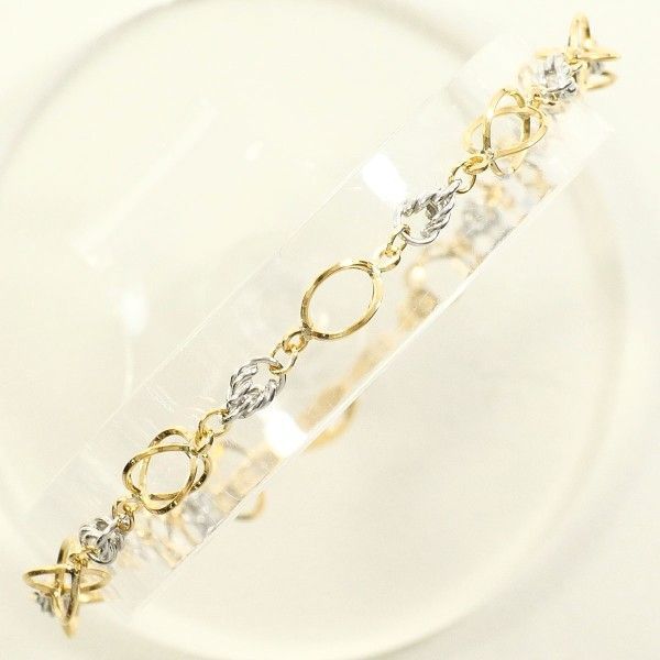 PT850 K18YG ブレスレット bracelet 総重量約3.3g 約17.5cm