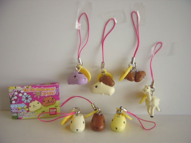 カピバラさん フィギュアストラップ 7個セット ♯Idm25EZ カピバラさん The 7th Anniversary ストラップ 7種
