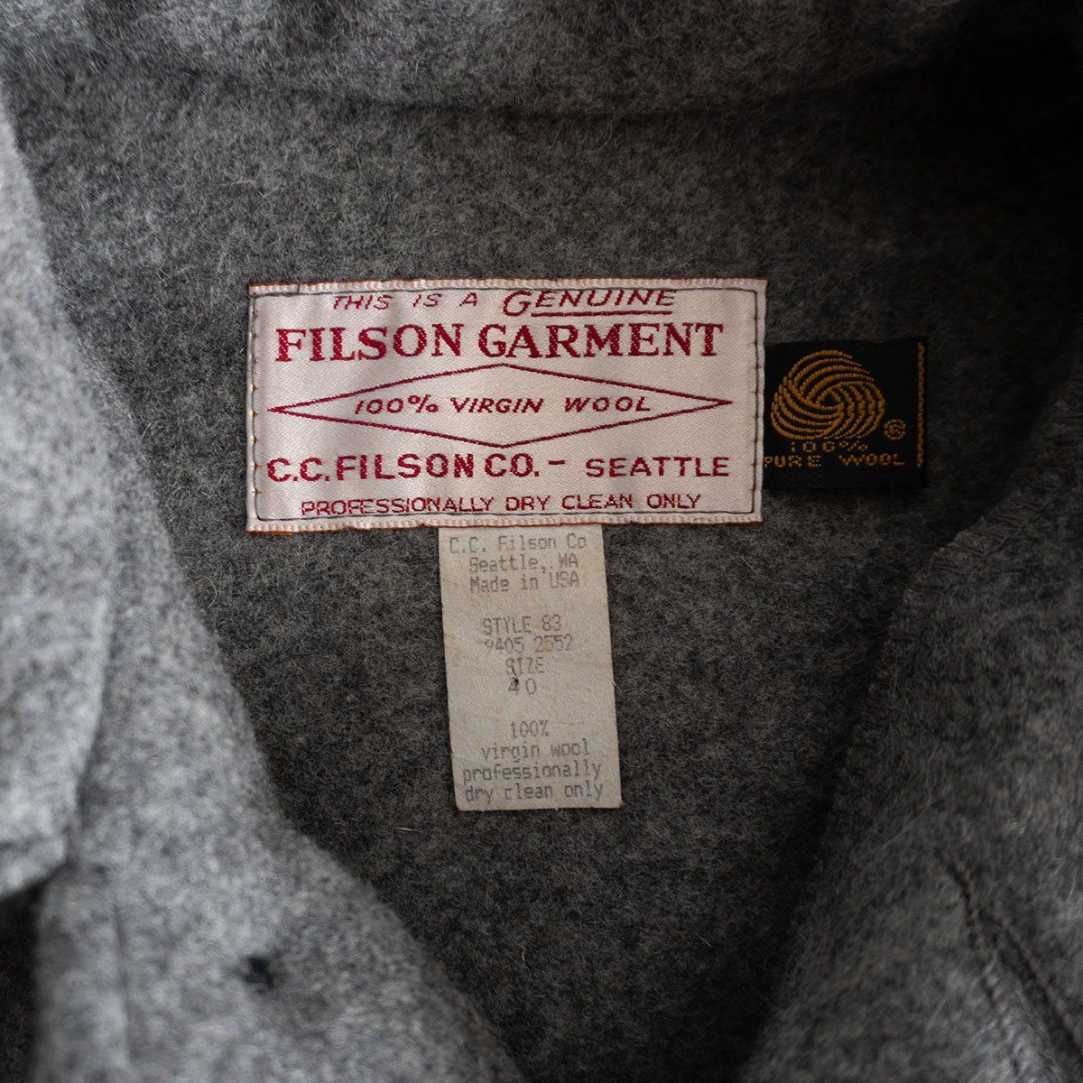 90s USA製 フィルソン ダブル マッキーノ ジャケット サイズ40 FILSON フィルソン USA製 Double Mackinaw Cruiser Jacket