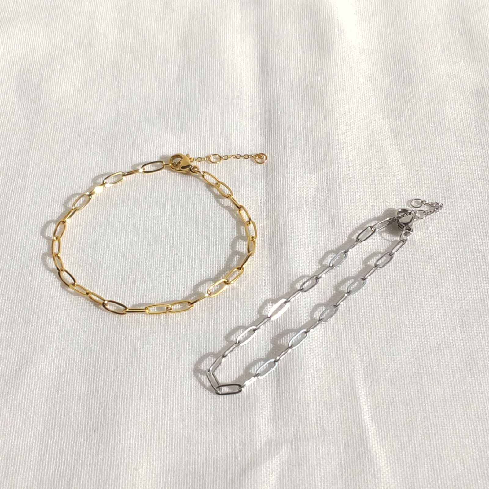 stainless ミニチェーンブレスレット ゴールド シルバー アレルギー対応 ステンレス レディース メンズ 男女兼用 韓国 シンプル  メルカリShops