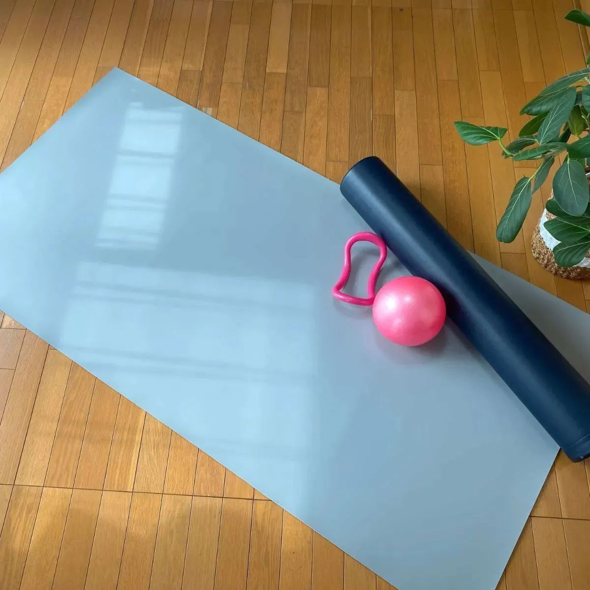 特別開店セール】新古品 ※グレー色 バレエマット リノリウム