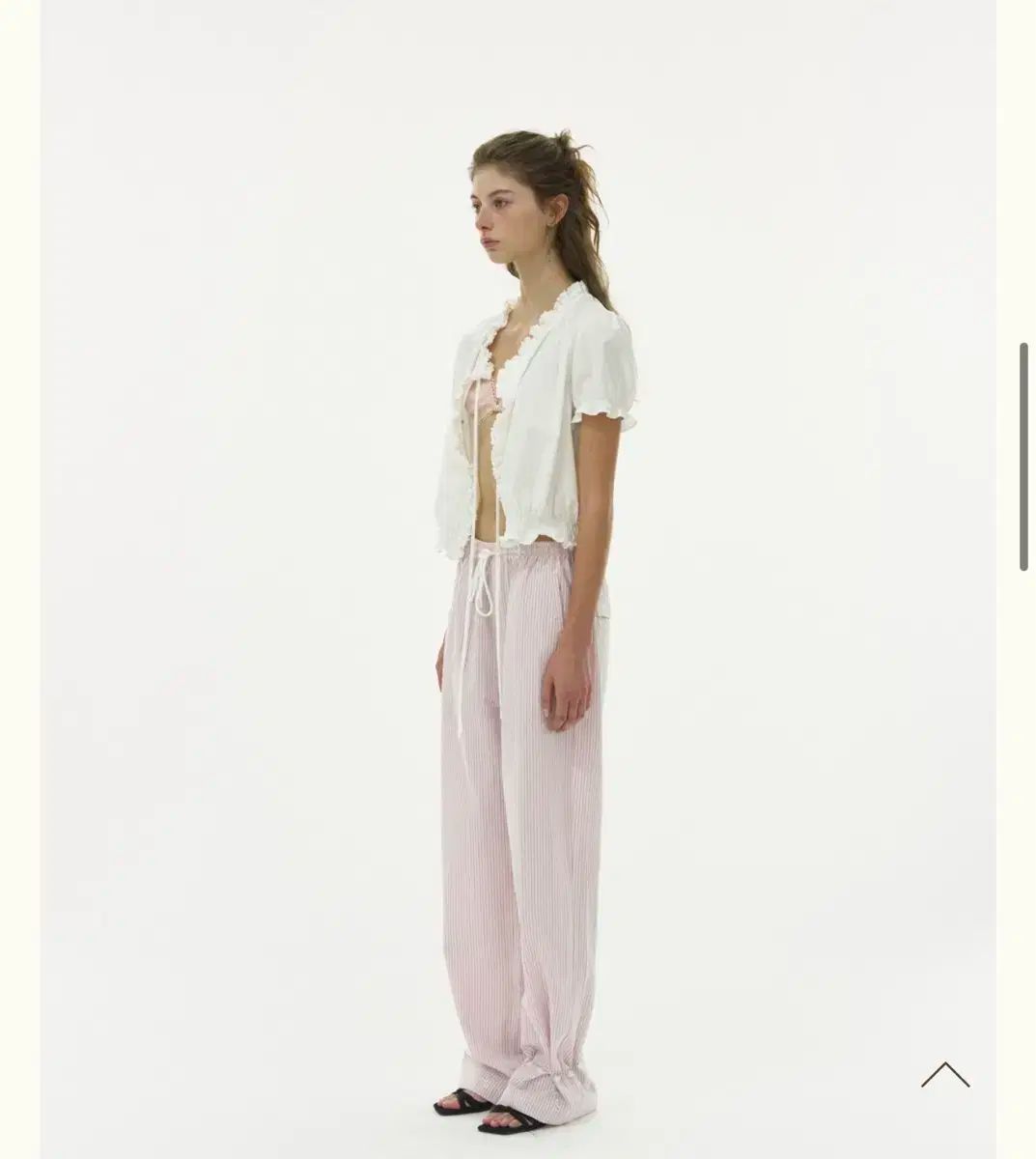 丈詰め リボン빛 Ciel Stripe Pants ストライプ パンツ