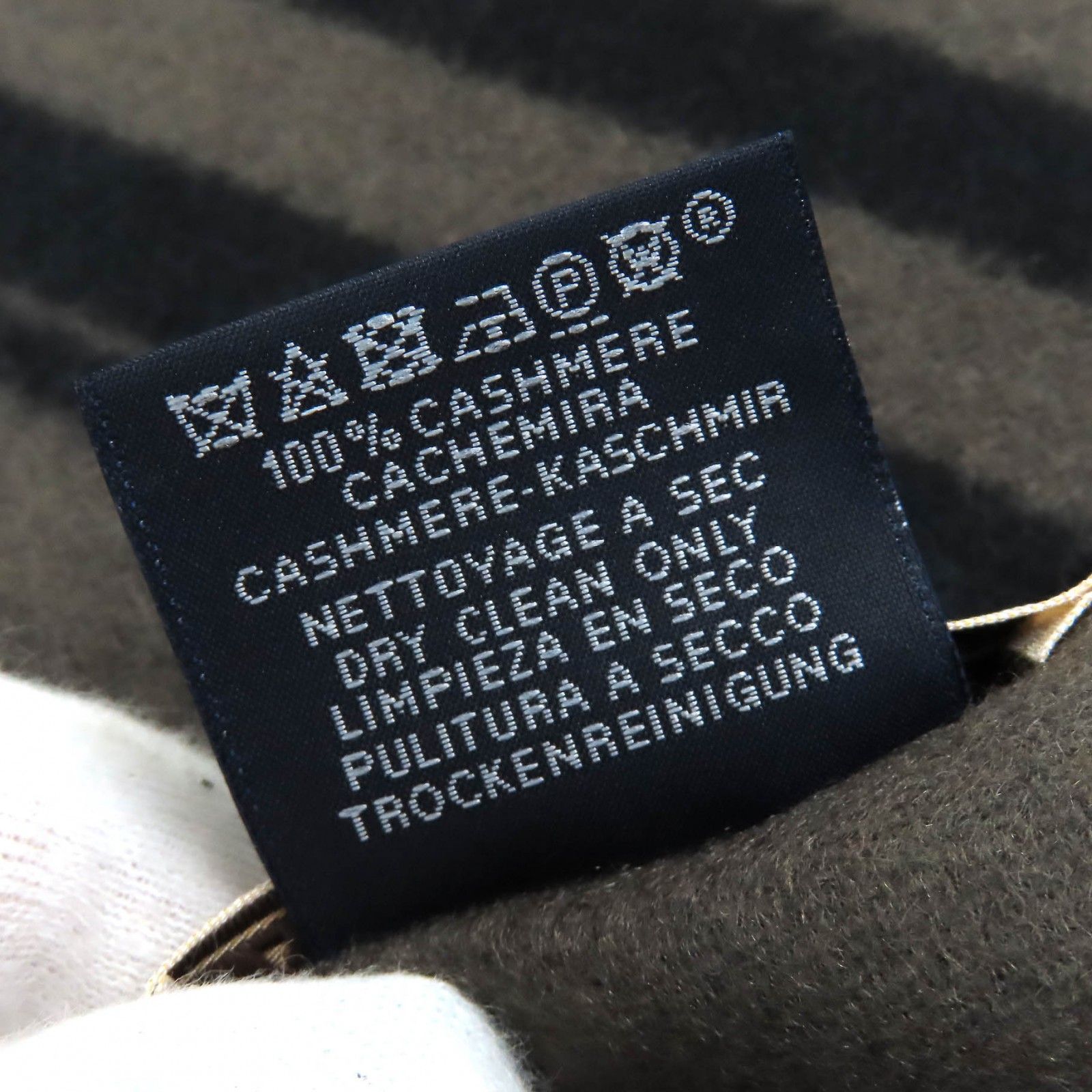 未使用品△HERMES エルメス H394808T ジグザグのサングル カシミヤ100