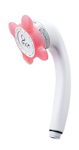 三栄水栓 節水 ストップ機能付マルチシャワーヘッド スケルトンピンク 