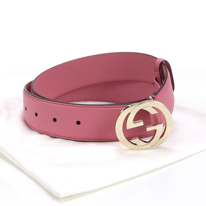 GUCCI グッチ インターロッキングG 546386 ベルト レザー レディース