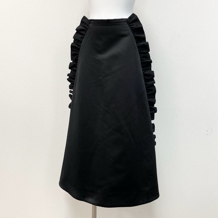45k18 YOKO CHAN 日本製 ラッフルフレアスカート ボトムス ロング