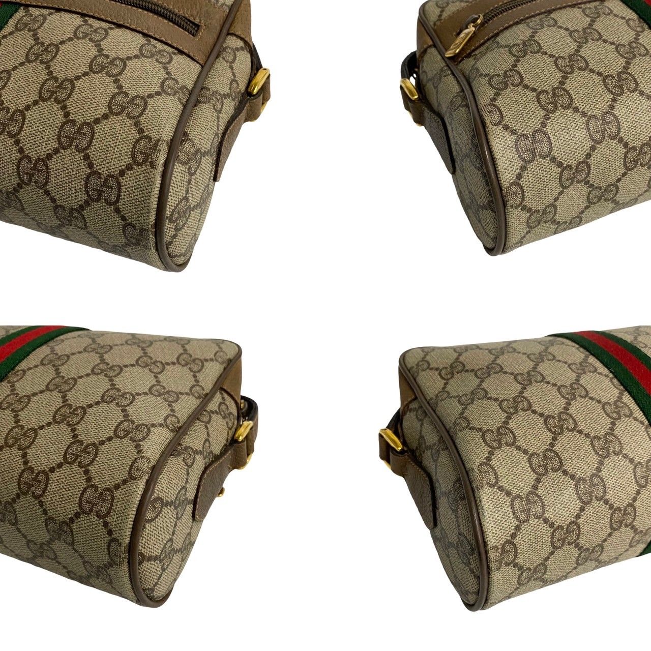 極 美品 GUCCI グッチ オールドグッチ シェリーライン GG ロゴ 柄 金具 