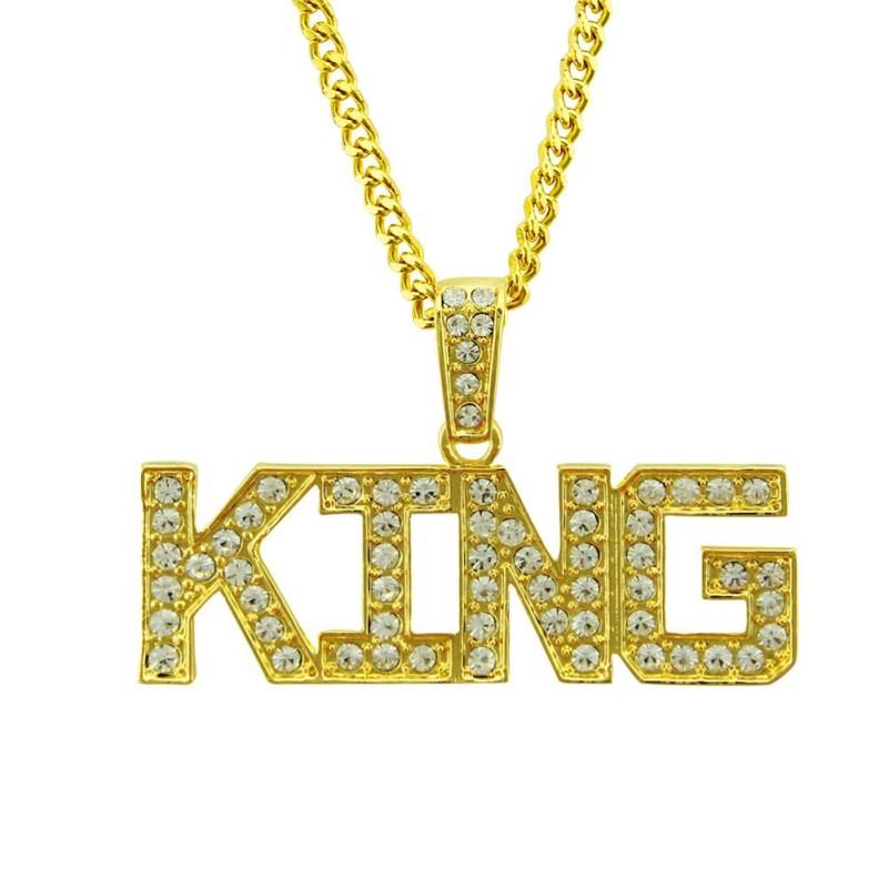 ハルジオ] ネックレス メンズ KING ストリート ヒップホップ