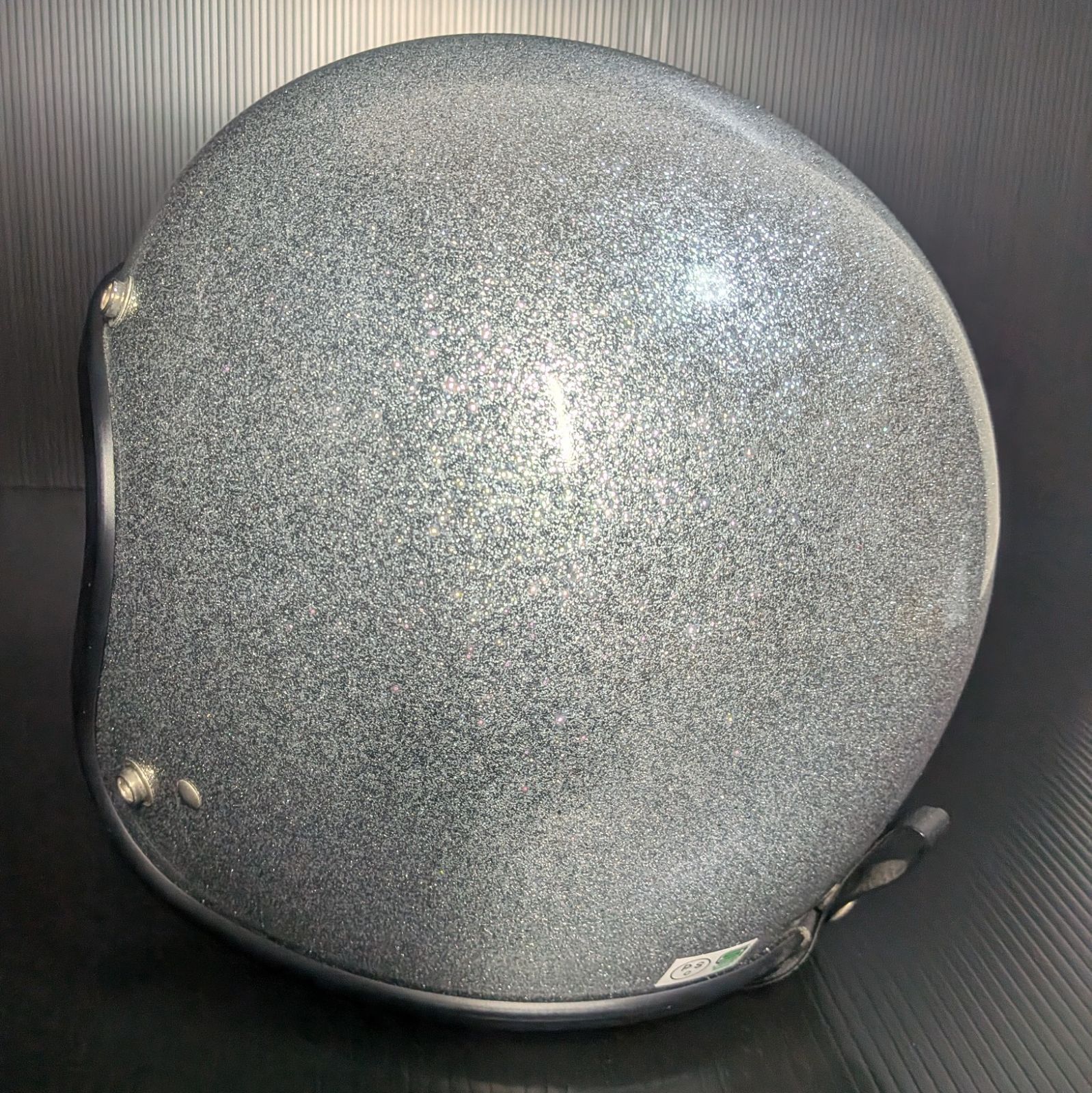 【極美品】BUCO ブコ ジェットヘルメット シルバーラメ Mサイズ相当 極美品】BUCO ブコ ジェットヘルメット シルバーラメ Mサイズ