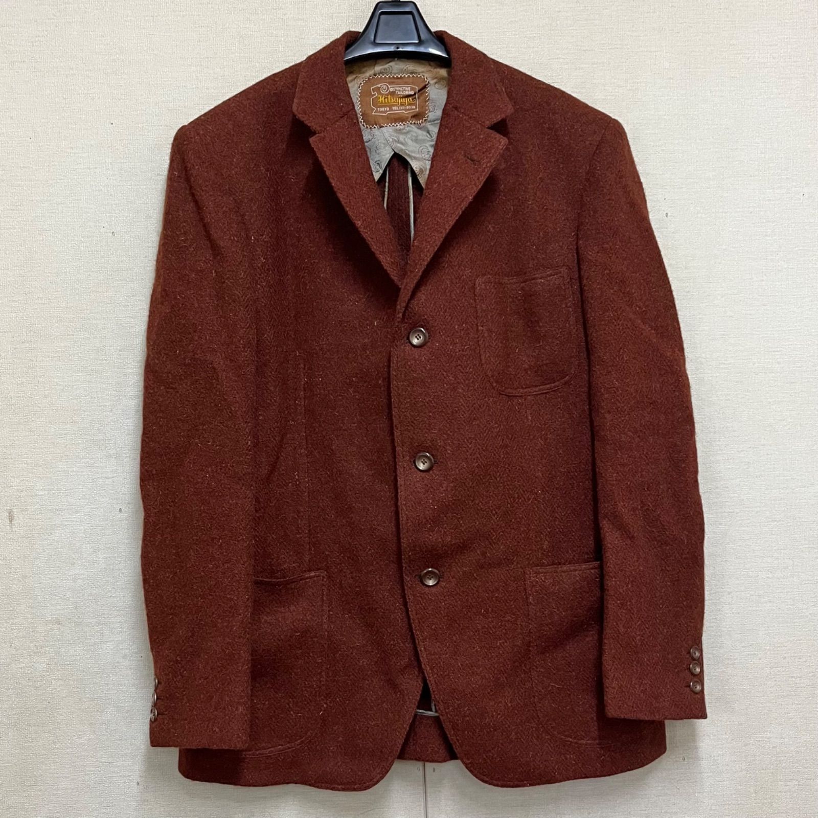 z623 Harris Tweed ハリスツイード ジャケット 内ポケットあり 記名