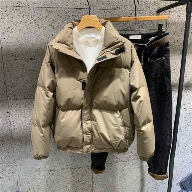 秋冬 コーデ メンズ 服 シンプル ファッション オシャレ 大人 かっこいい 大きいサイズ ストリート 紳士服 スタンドカラー ダウン コットンコート 厚手 シンプル コート ファッション ゆったり ブレッド