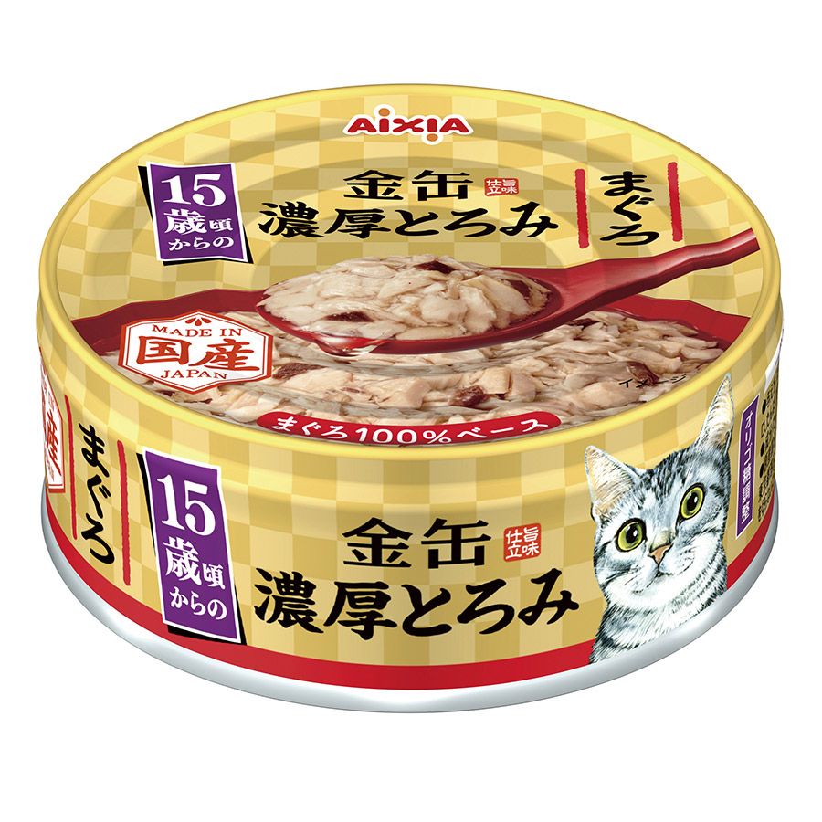【同梱不可】【36個セット】 アイシア　金缶 濃厚とろみ 15歳頃からのまぐろ70g