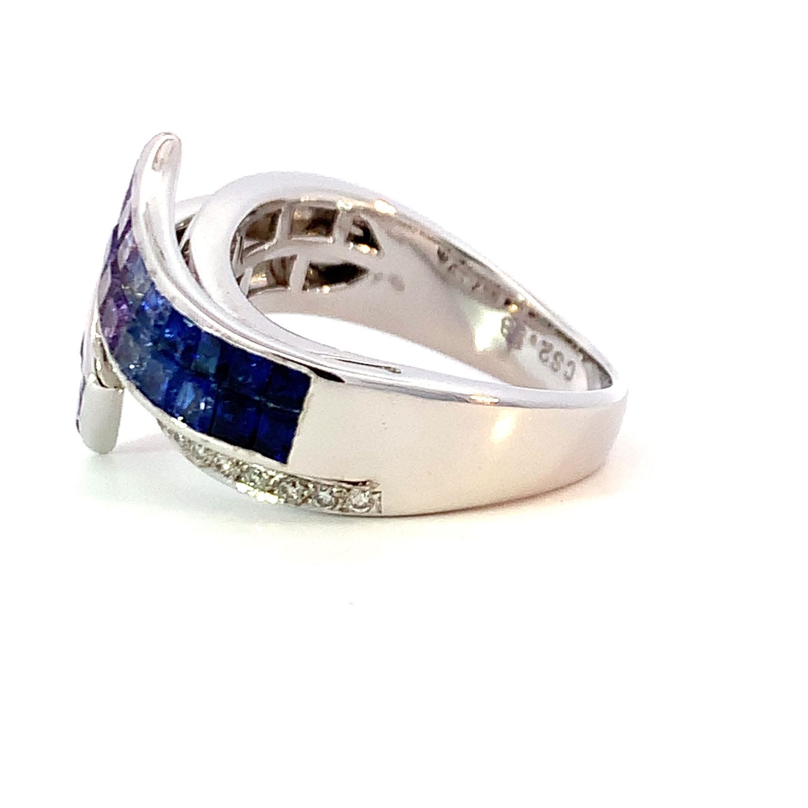 セール☆ミステリーセッティング 天然サファイア 天然ダイヤ