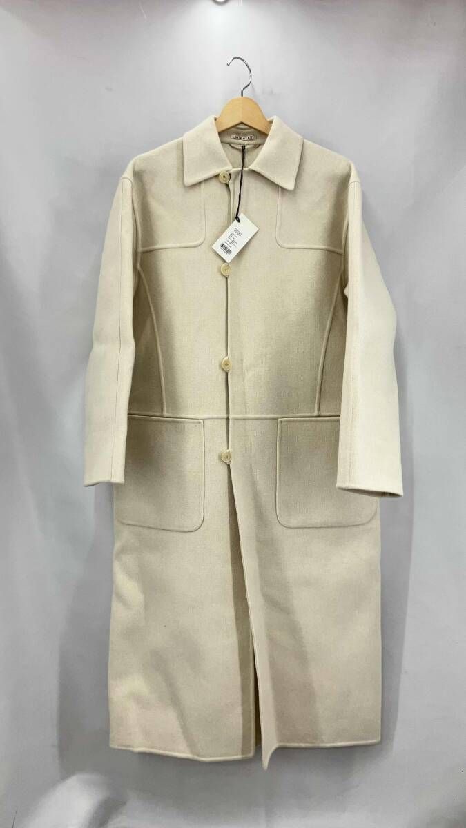 タグ付き AURALEE オーラリー レディース double cloth coat コート A23 AC010W サイズ0 アイボリー 冬