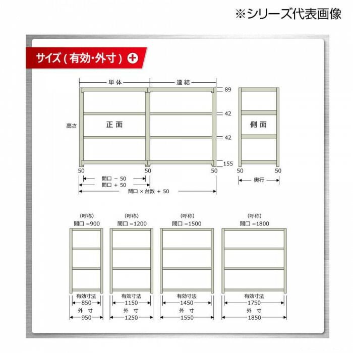 中量ラック 耐荷重300kgタイプ 単体 間口1200×奥行450×高さ1800mm 4段 ニューアイボリー 中量ラック 単体 耐荷重300kgタイプ 0 耐荷重500kgタイプ Yahoo!ショッピング