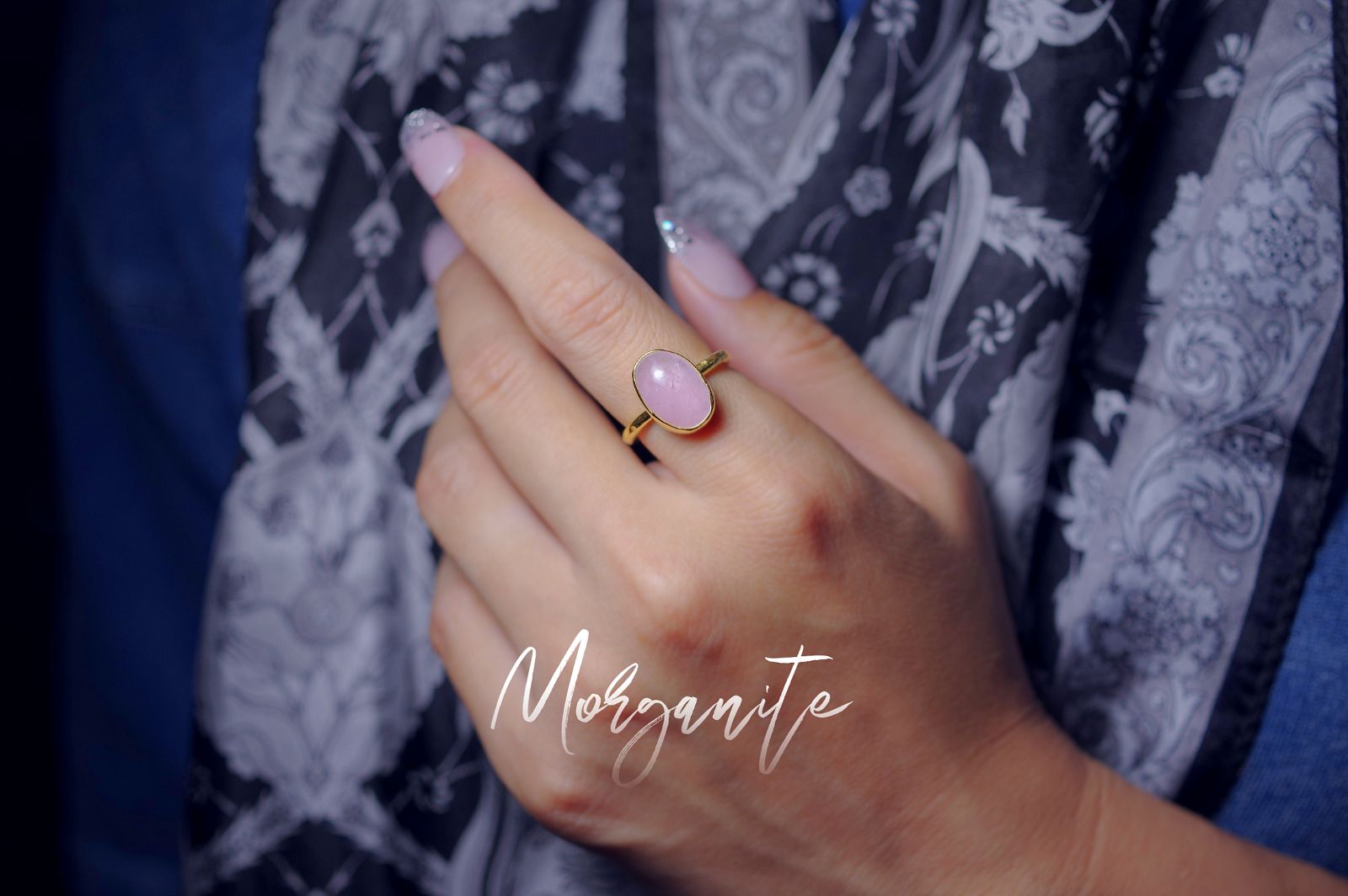 New Arrival☆新作 ☆『Morganite』☆天然石リングsilver925 + k18