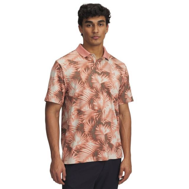 【送料無料】 アンダーアーマー メンズ Tシャツ トップス Men's Under Armour Performance 3.0 Monogram Polo Canyon Pink
