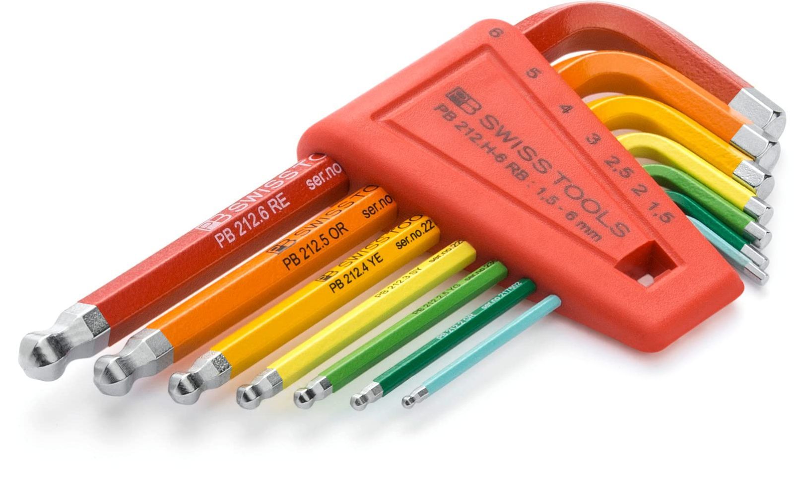 PB SWISS TOOLS PB ピービー ボール付き レインボーレンチセット 212H-6RB