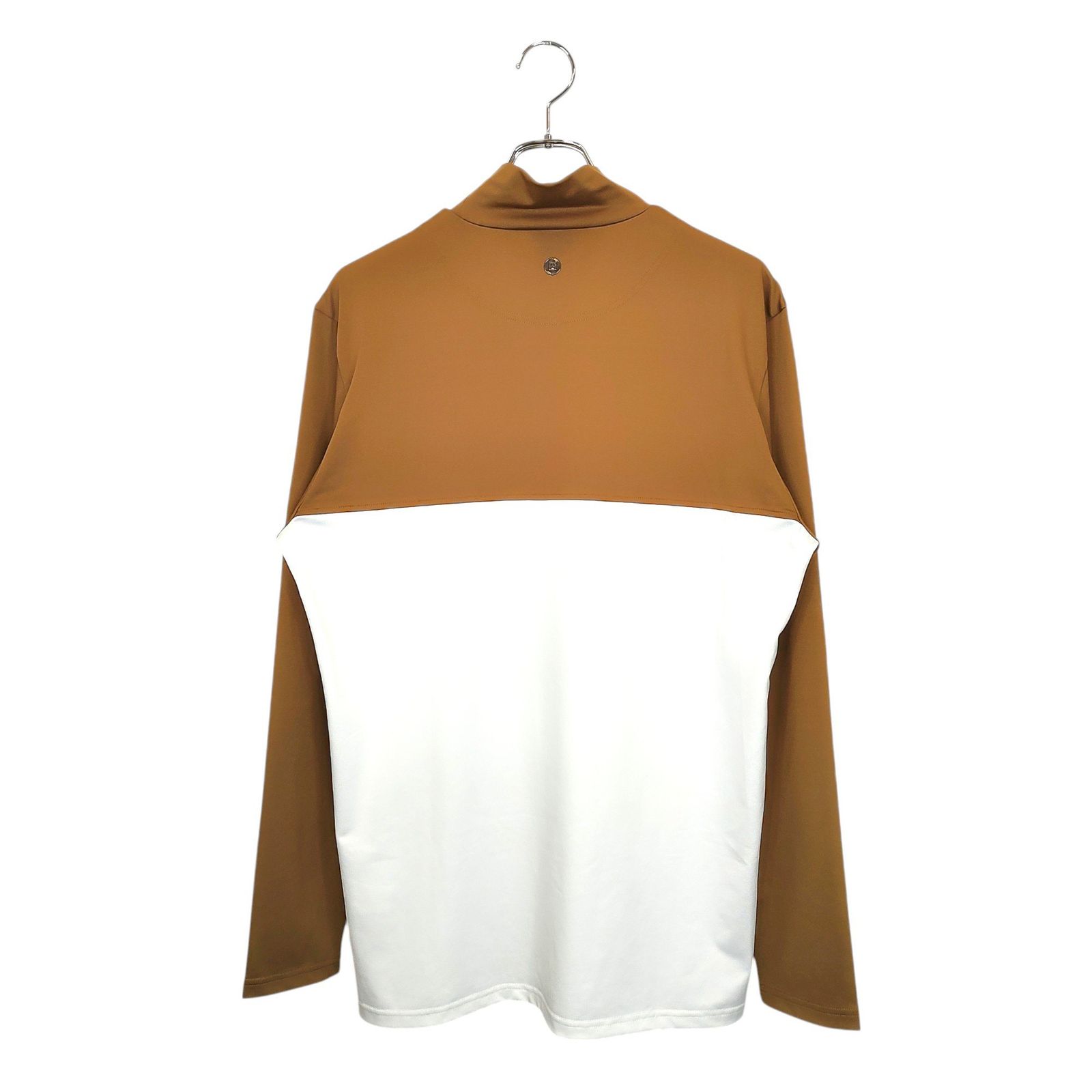 BRIEFING ベージュ モックネック ⓂBRIEFING GOLF ブリーフィングゴルフ モックネックシャツ ベージュ