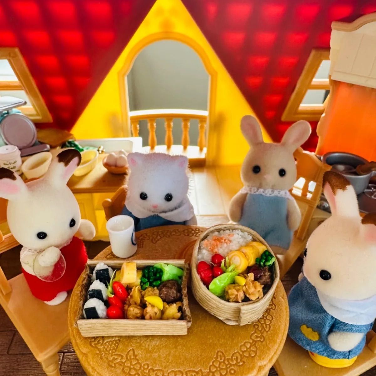 ミニチュアフード⭐️ シルバニアファミリー 2個セット お弁当