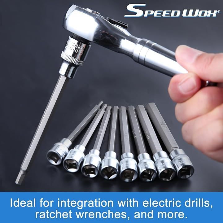 SPEEDWOX 20個組 エクストラロング六角ビットソケットセット 超