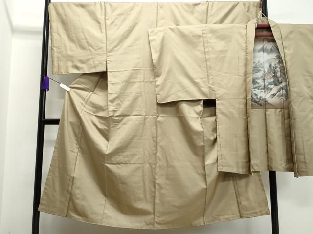 平和屋着物●男性 お召 吉祥文 アンサンブル 正絹 CAAQ9185vf