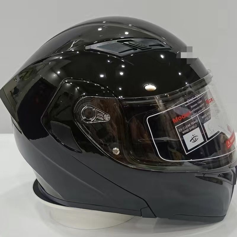 バイクヘルメット「艶消し黒——カラー色セット」ダブルシールドシステムヘルメット - ヘルメット/シールド