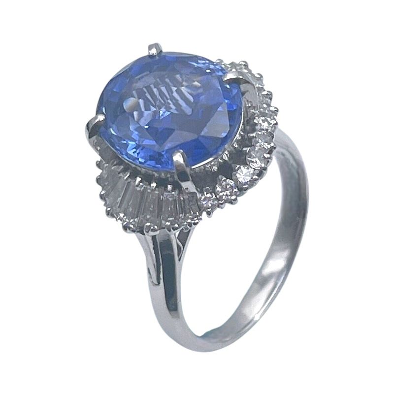 ダイヤ サファイア リング Pt900 サファイアリング Pt900/サファイア