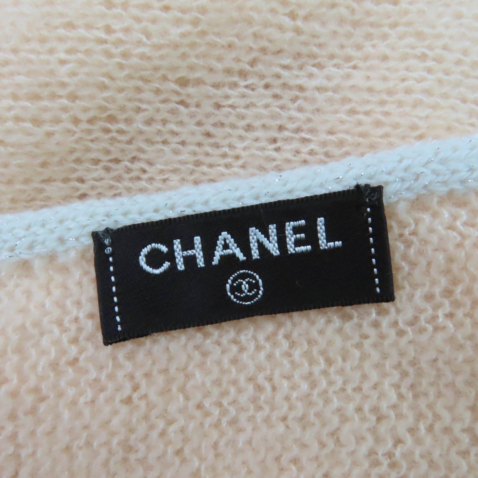 美品☆CHANEL シャネル AP114641 カシミヤ ココマーク ニット マフラー  