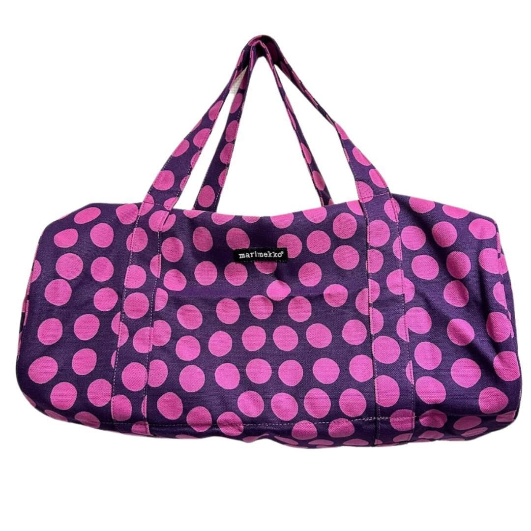 激レア Marimekko ボストンバック パープル 22×48cm - メルカリ