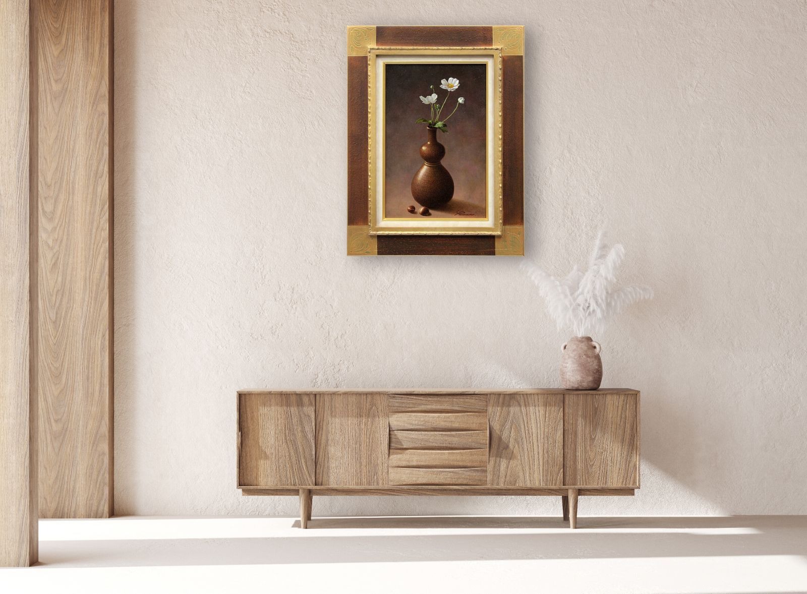 余村展 「秋明菊」 油絵・油彩画 絵画 - メルカリ