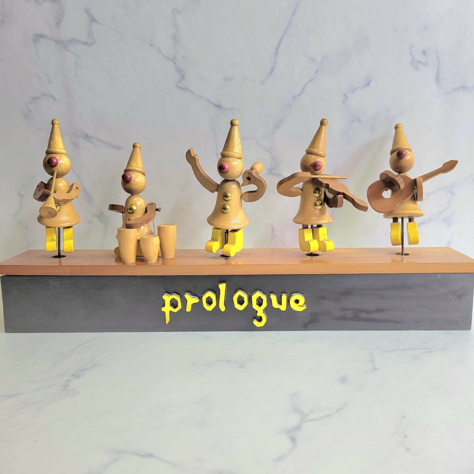 サンキョー からくり オルゴール 小人 音楽隊 prologue 木製 