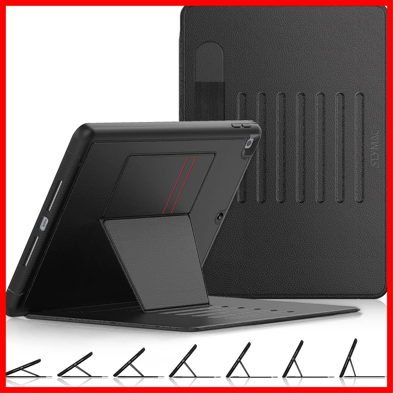 【人気商品】【在庫処分】【特価商品】【在庫セール】【特別セール】SEYMAC stock ケース iPad 9/8/7世代(2021/2020/2019) 10.2インチ ケース 耐衝撃 多角度横置き調節 オートスリープ ペン収納 カード