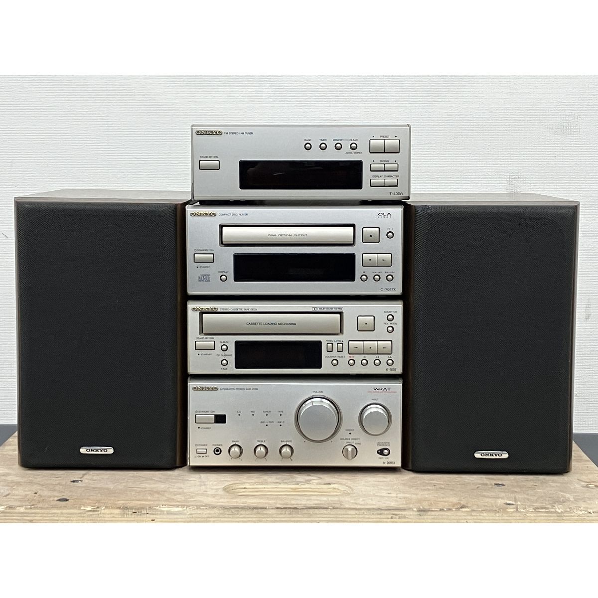 ONKYO D-102ACM C-705TX A-905X T-405W K-505 スピーカー コンポセット 音楽 オンキヨー 音響機器 K9883785