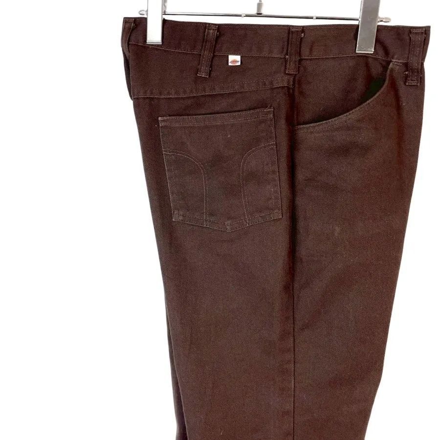 70sディッキーズDickiesワークパンツ茶色ブラウンフェードTALON