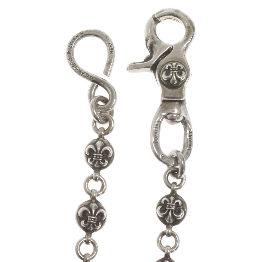 CHROME HEARTS (クロムハーツ) 2BALL LONG-S 1クリップロング #2 BSフレアボール ウォレットチェーン オールド シルバー