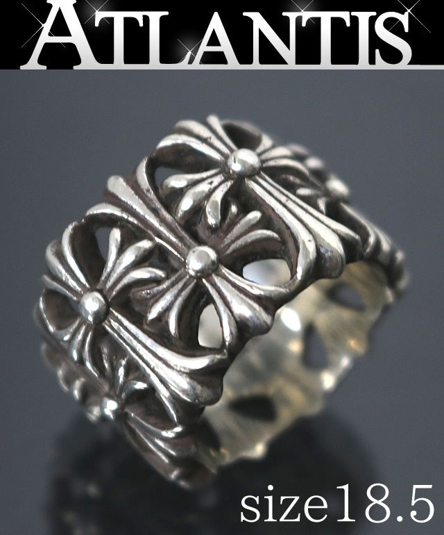 CHROME HEARTS 銀座店 クロムハーツ セメタリークロス リング 指輪 メンズ シルバー SV925 約18.5号 100629