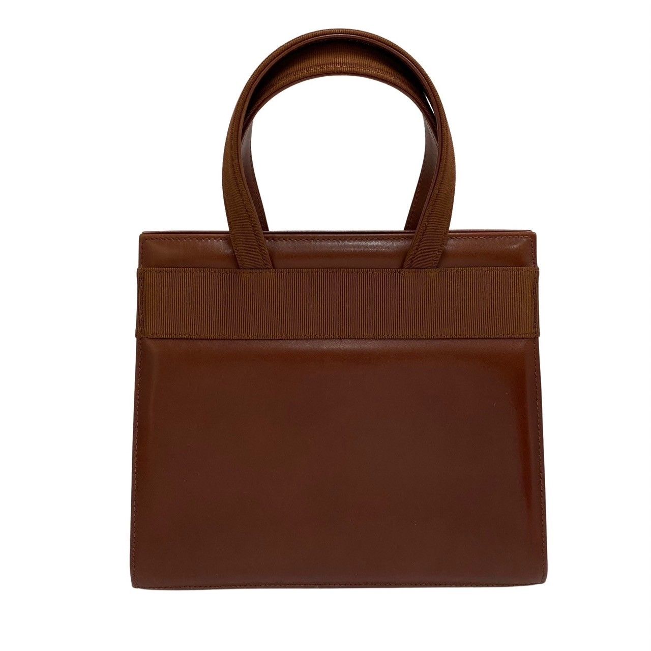 極美品　未使用品に近い　サルバトーレフェラガモ　ヴァラリボンバッグ　ミニ　　茶 Salvatore Ferragamo - 【美品】◇フェラガモ◇ヴァラリボン