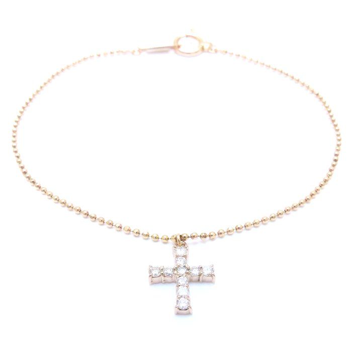 La Soma ラソウ ダイヤモンド クロス ブレスレット ダイヤモンド0.22ct  