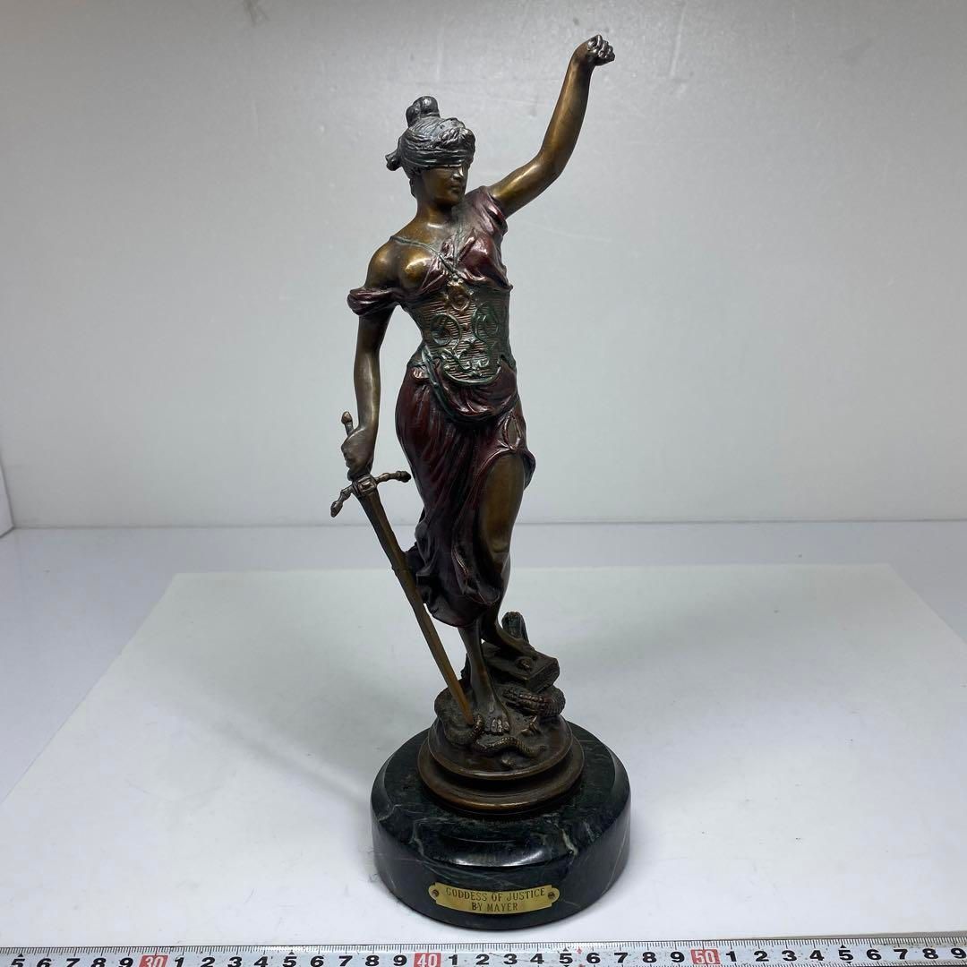 BY MAYER GODDESS of JUSTICE ブロンズ置物 トヒトコ