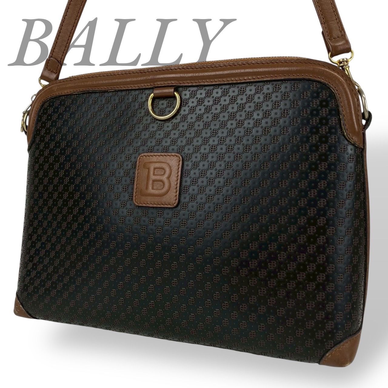 B3648】 BALLY バリー ショルダーバッグ レザー 2way クラッチバッグ
