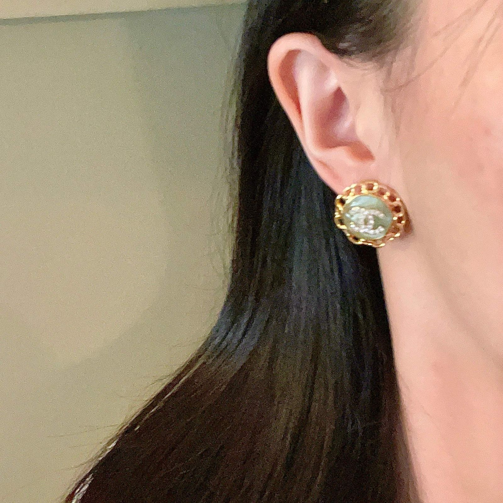 Chanel ピアス　ヴィンテージ VINTAGE CHANEL/シャネル】Pierce logo coco w/earcuf(両耳