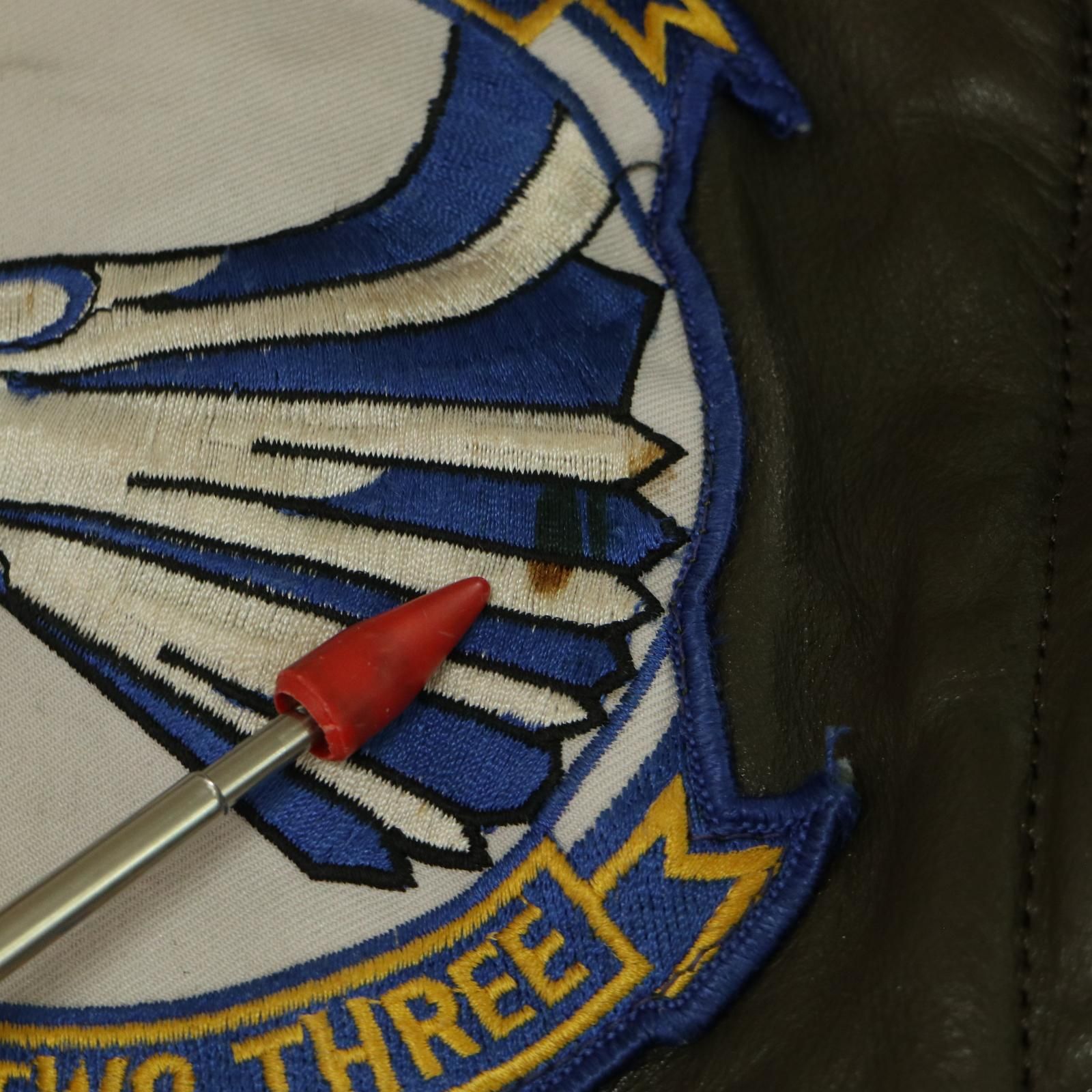 【実物】US NAVY G-1 フライトジャケット 44 / 80s US NAVY 80s TYPE G-1 フライトジャケット レザー USNパンチング