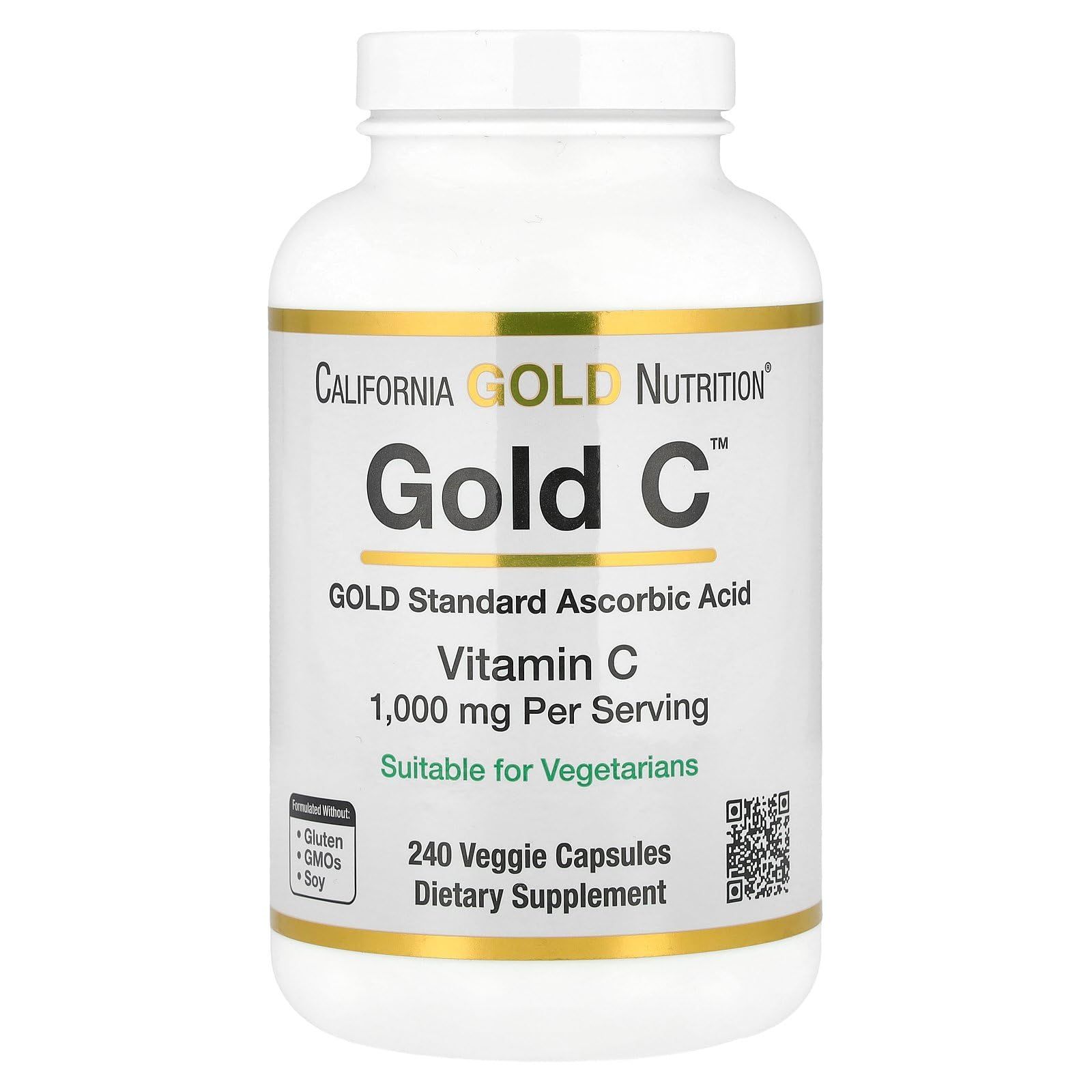 California G Nutrition G C™ ゴールドC ビタミンC USP Grade 1 000mg ベジカプセル240粒 240個 x 1