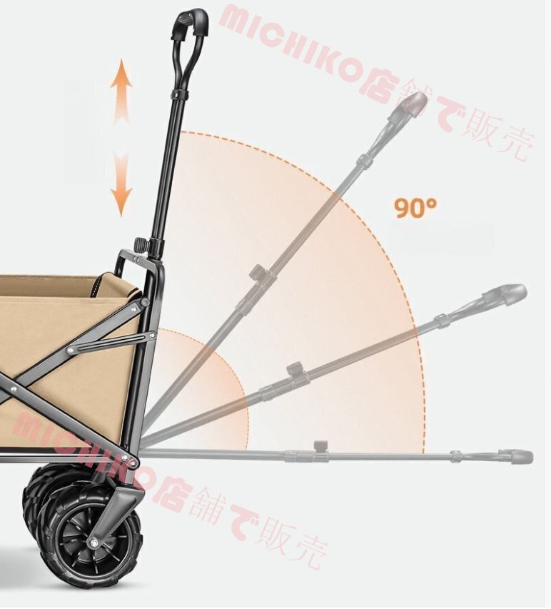強力推薦 キャンプワゴン アウトドア 耐荷重150kg 大容量 折りたたみ キャリーカート キャンピングカート ワゴン車 BBQ 防災 zchw0208